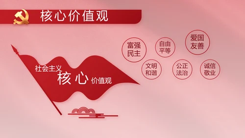 红色简约党政党支部年年终总结PPT党课