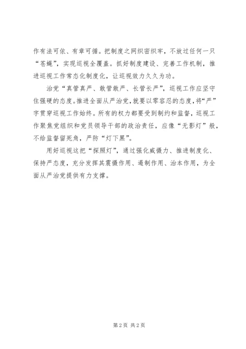 巡视利剑心得体会：巡视利剑党之利器 (2).docx