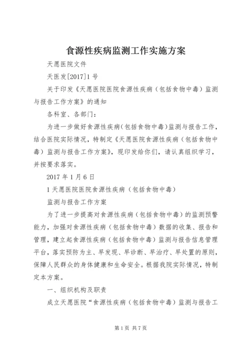 食源性疾病监测工作实施方案 (2).docx