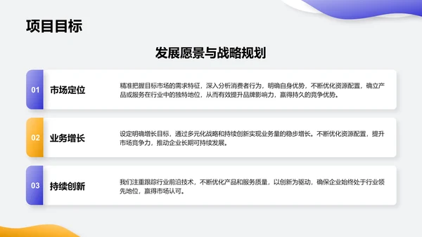 紫色简约风通用行业商业计划书PPT模板