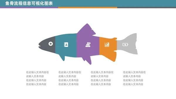 商务通用鱼骨图信息可视化PPT图表