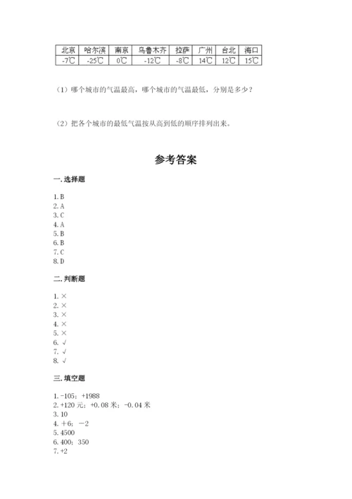 北师大版小学数学六年级下册期末检测试题附参考答案（综合题）.docx