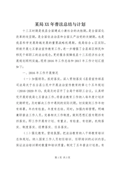 某局XX年普法总结与计划.docx