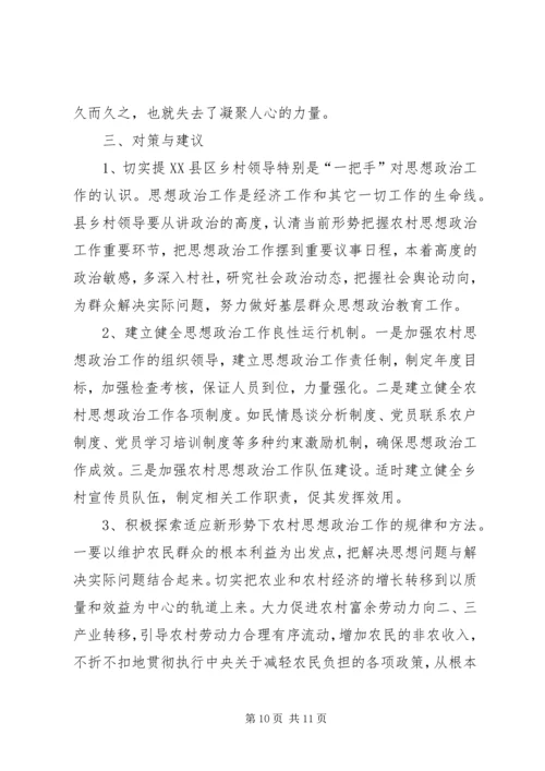 关于农村思想政治工作的调查与思考.docx