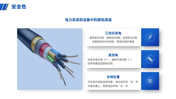 蓝色渐变简约商务电气安全培训PPT模板安全教育