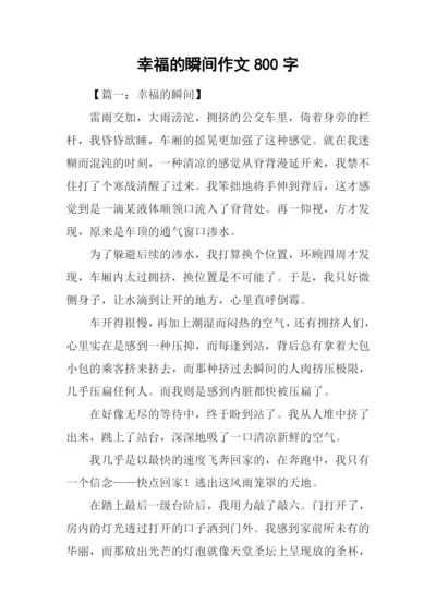 幸福的瞬间作文800字.docx