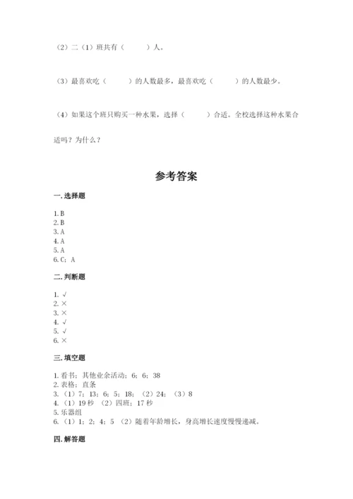 冀教版二年级上册数学第六单元 象形统计图和统计表 测试卷1套.docx