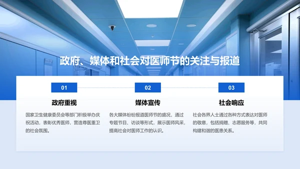 蓝色简约风中国医师节：致敬平凡英雄PPT模板