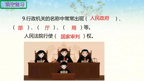 六年级上册道德与法治第三单元我们的国家机构复习课件