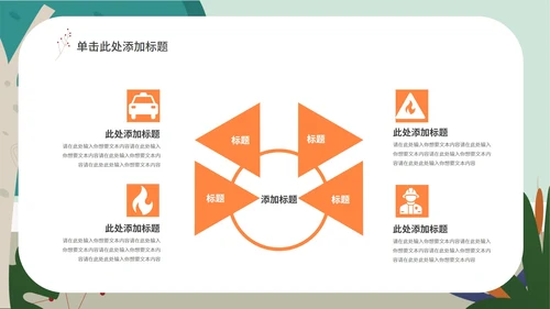 绿色卡通火灾教育安全PPT模板
