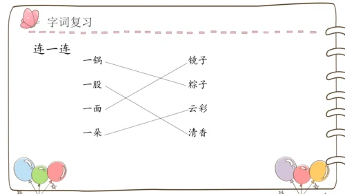 部编版语文一年级下册第四单元复习   课件