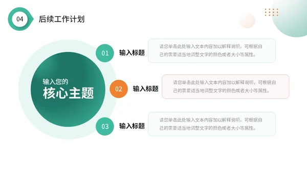 简约渐变圆球形状年终工作总结述职报告PPT