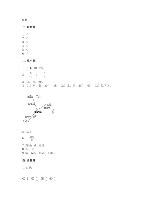小学数学六年级上册期末考试试卷加答案.docx