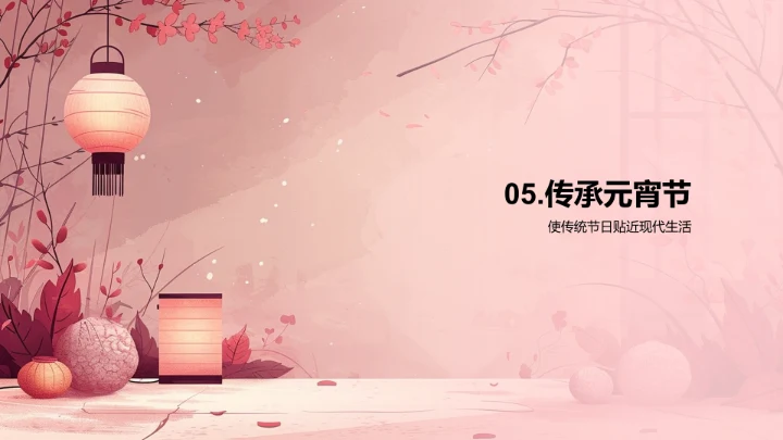 元宵节的演变PPT模板