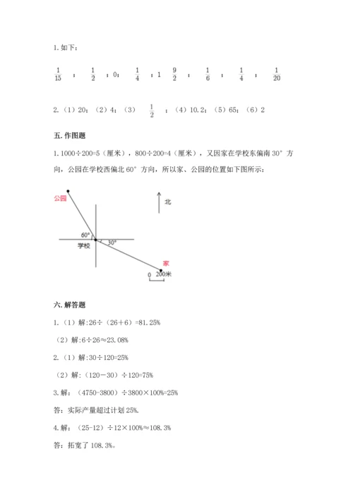 小学数学六年级上册期末测试卷含答案（能力提升）.docx