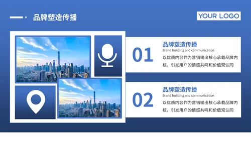 蓝色系商务风销售业绩与企业战略规划报告PPT模版