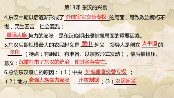第三单元 秦汉时期：统一多民族封建国家的建立和巩固  单元复习课件（27张PPT）