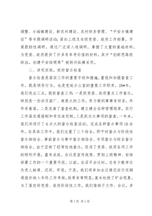 镇党政办公室工作总结.docx