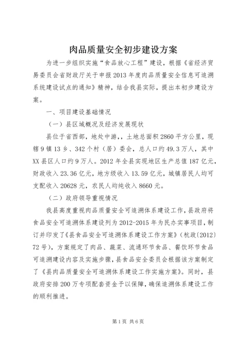 肉品质量安全初步建设方案.docx