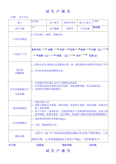 木业标准工艺公司试生产报告.docx