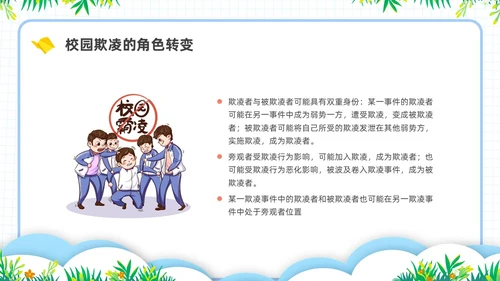简约插画校园霸凌主题班会PPT课件
