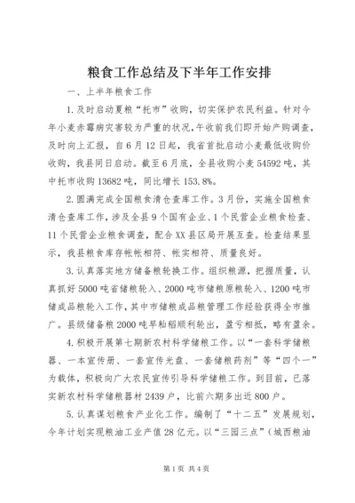 粮食工作总结及下半年工作安排.docx