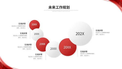 红色简约微粒体季度工作总结述职报告工作汇报ppt模板