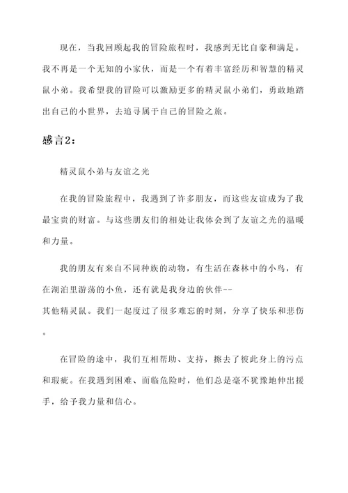 精灵鼠小弟感言