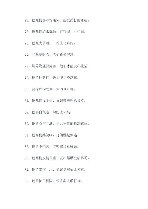 养鹅100句顺口溜