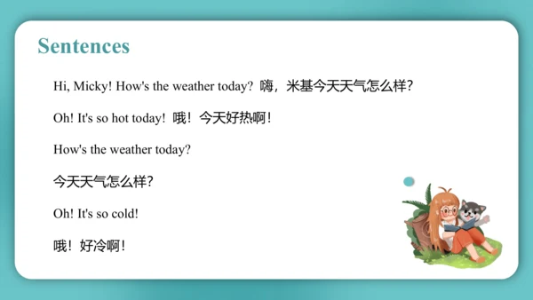 Unit 4  How's the weather today?  Lesson 23- Lesso