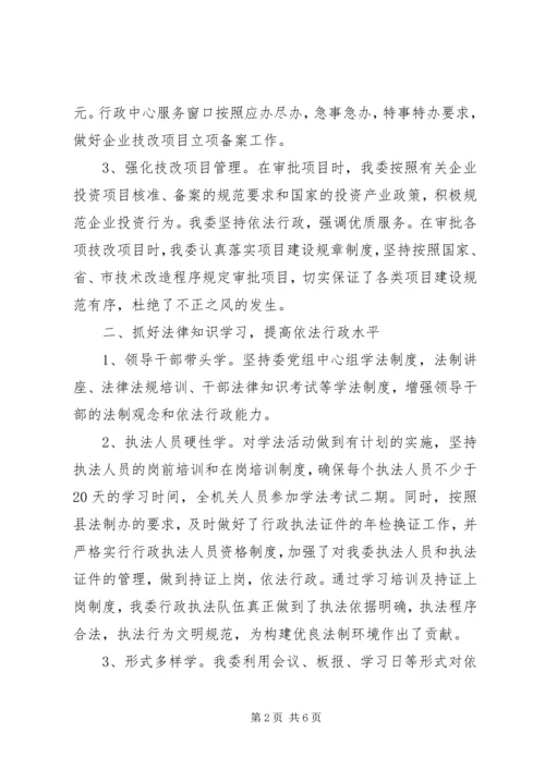 县政府推进依法行政工作情况汇报.docx