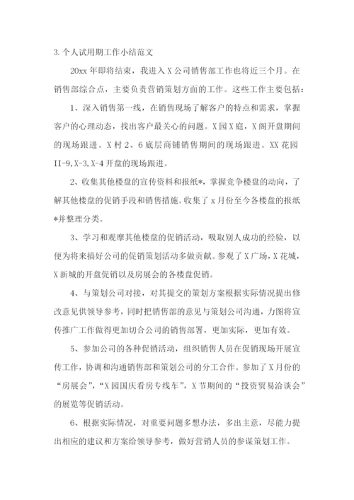 个人试用期工作小结范文(5篇).docx