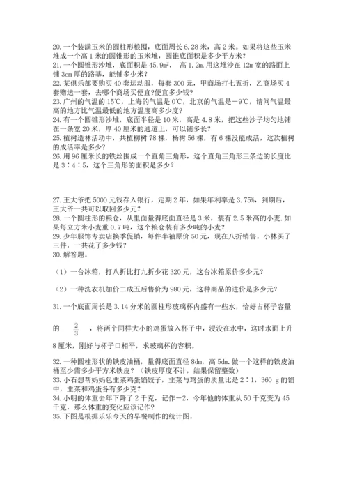 六年级小升初数学解决问题50道附答案【夺分金卷】.docx