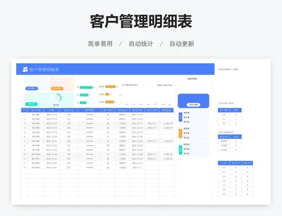 客户管理明细表