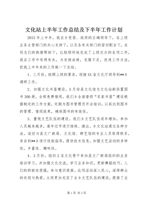 文化站上半年工作总结及下半年工作计划_1.docx