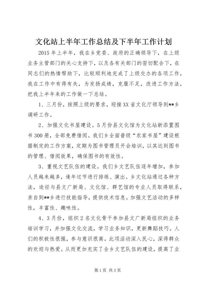 文化站上半年工作总结及下半年工作计划_1.docx