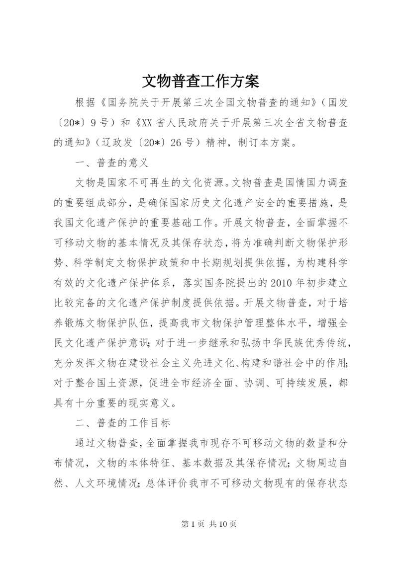 文物普查工作方案.docx