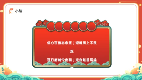 中高考倒计100天通用PPT红色模板