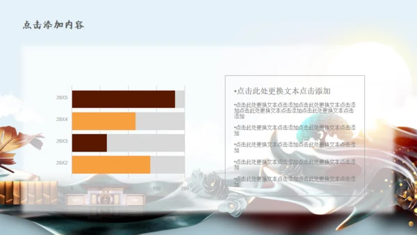 奢华的新中式园式豪宅国风庭院通用PPT模板