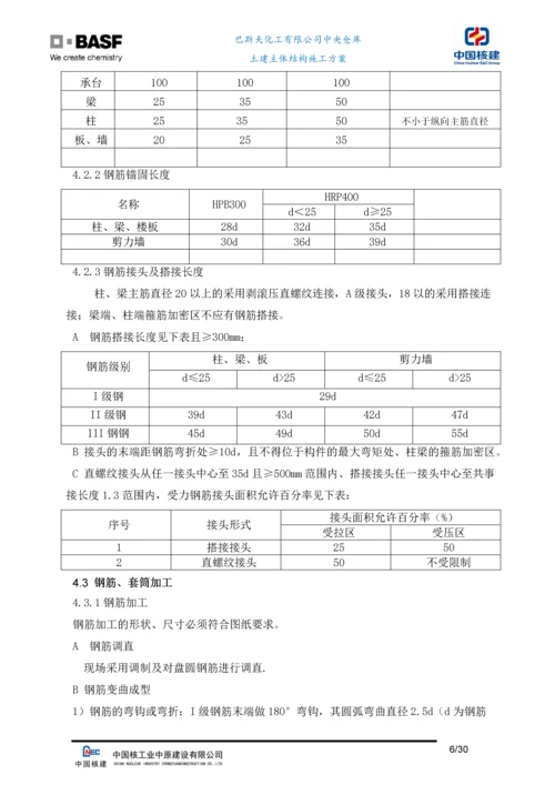 化工仓库项目土建主体工程施工方案.docx