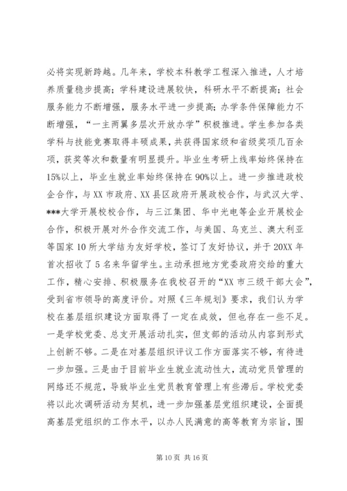 学院基层组织建设专题调研汇报材料.docx