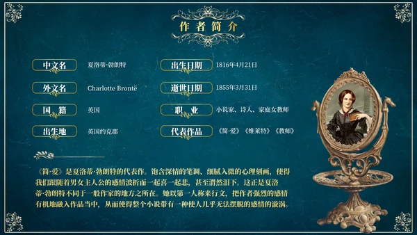 《简爱》读后感悟PPT模板