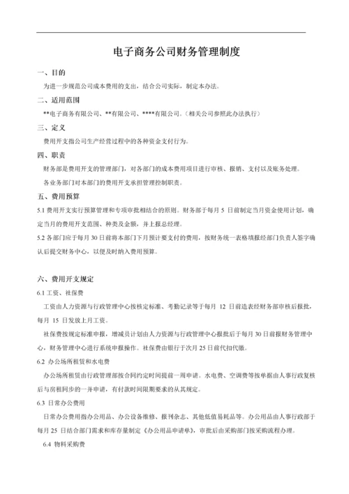 16-【行业案例】-电子商务公司财务管理制度.docx