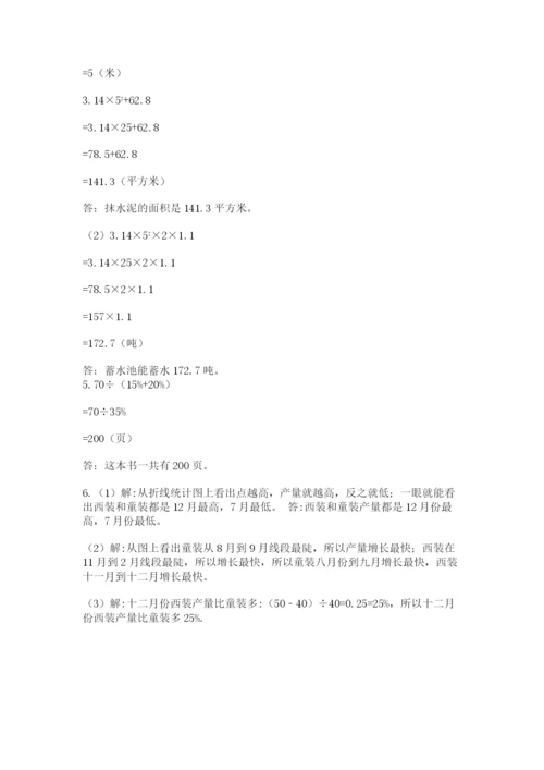 北师大版六年级数学下学期期末测试题精品加答案.docx