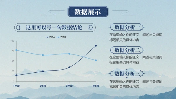 中国风淡雅论文答辩通用PPT模板