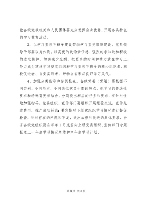 建设学习型党组织实施意见.docx