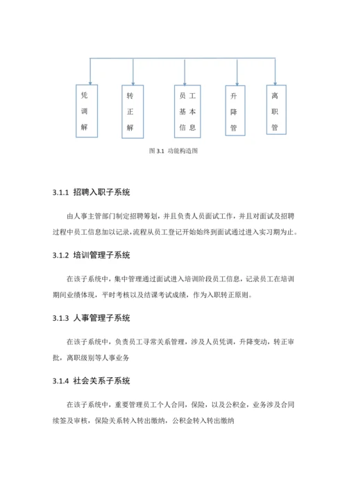 人力资源管理系统数据库课程设计样本.docx