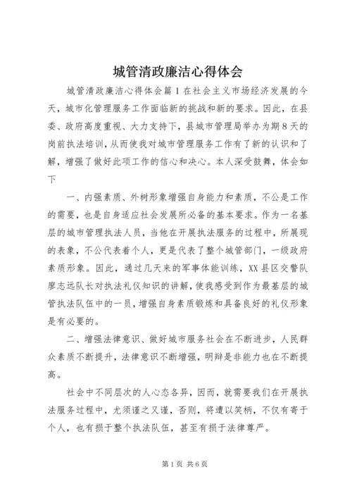 城管清政廉洁心得体会.docx