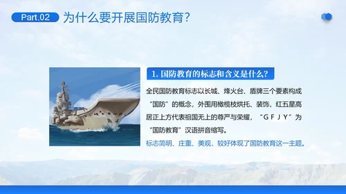 国防教育日大学生国防教育主题班会PPT课件