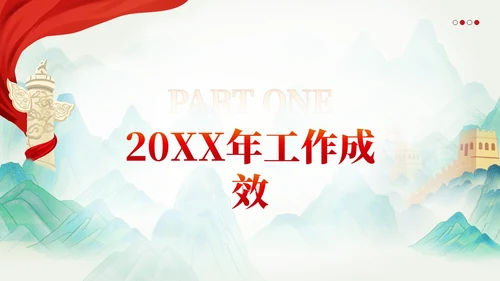 水墨基层党支部党委党建工作总结PPT